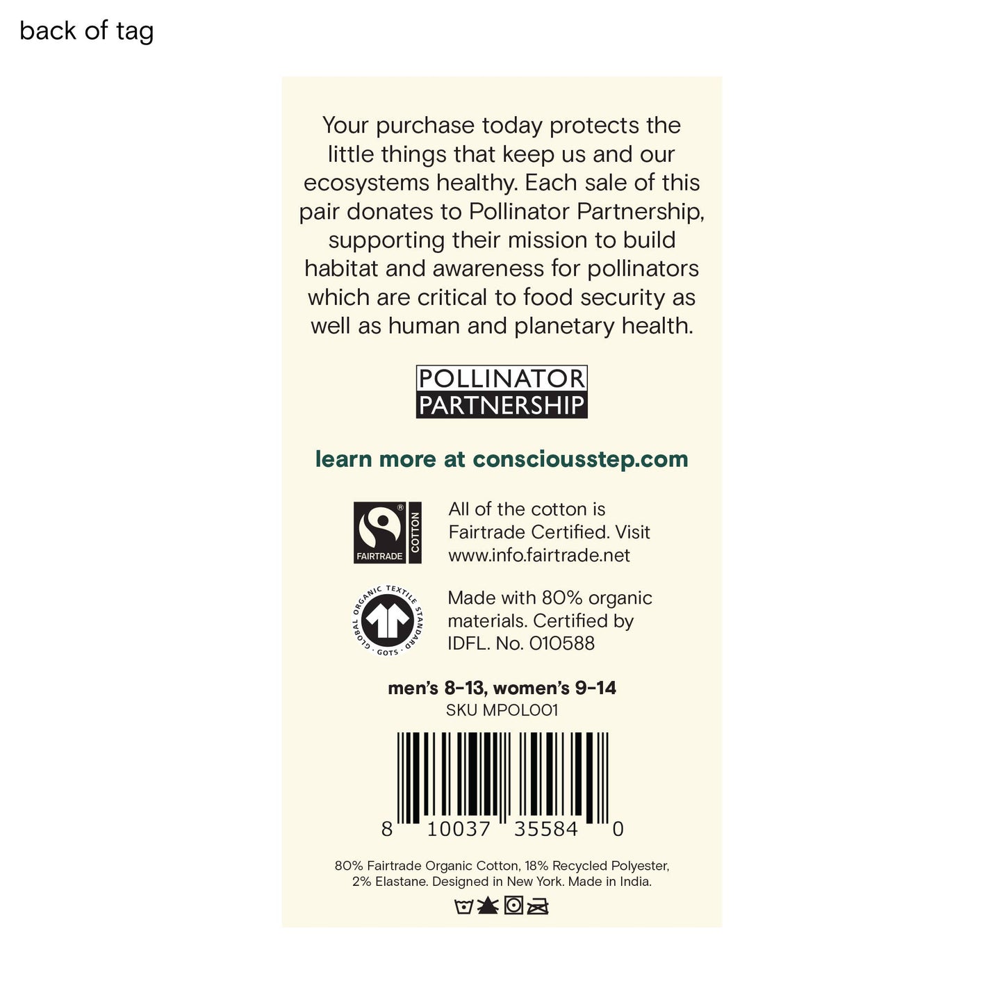 Socks (Ankle Socks) that Protect Bees: Small